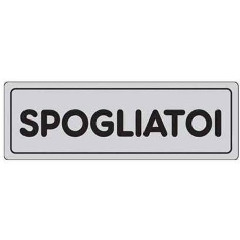 TARGA SEGNALETICA ADESIVA SPOGLIATOI