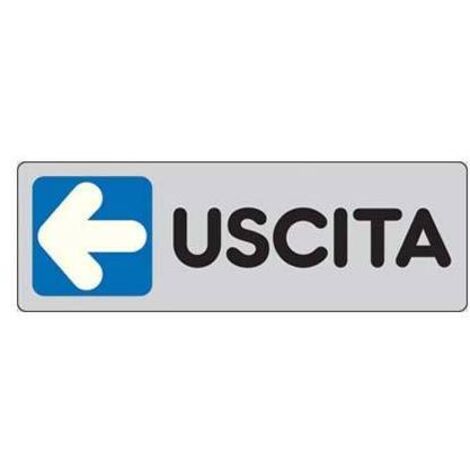TARGA SEGNALETICA ADESIVA USCITA SX