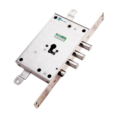 MOTTURA SERRATURA METALLO INFILARE 85771 - ISEO MOTTURA: Chiusra Triplice+ScroccoMM 63 DX