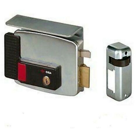 Serratura cisa elettrica per cancelli con pulsante 11731 ent 80 mm destra