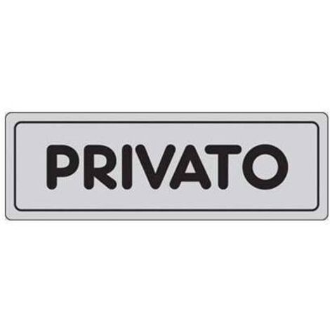 TARGA SEGNALETICA ADESIVA PRIVATO