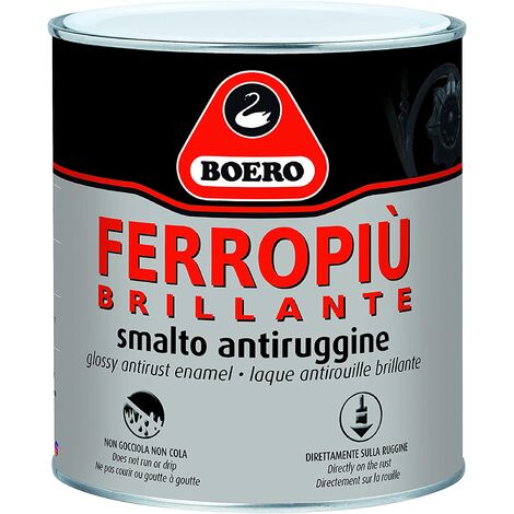SMALTO ANTIRUGGINE FERROPIU' BRILLANTE BOERO ML 750 - Boero: ROSSO BRUCIATO
