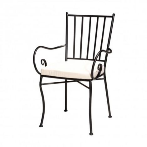 SEDIA RAVELLO BRACCIOLI DOMUS ACCIAIO VERN CM 52X51 H.CM 90 + CUSCINO