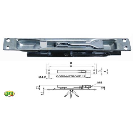 PALETTO INCASSO A LEVA ZINCATA 420T IBFM