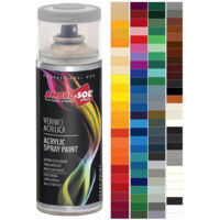 Ambro-Sol V4005010 Smalto Acrilico Multiuso, Vernice Brillante per Interni ed Esterni, Adatto per Qualsiasi Tipo di Materiale, Bomboletta Spray in Banda Stagnata Riciclabile 400 ml, Blu Genziana