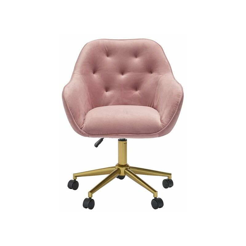 Silla de escritorio Vinsetto rosa 62,5x60x94-104 cm lino