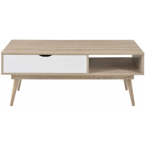 Yaheetech – Mesa recibidor con cajón para entrada estrecha para sala de  estar con cajón y repisas abiertas de almacenamiento mesa de sofá de madera