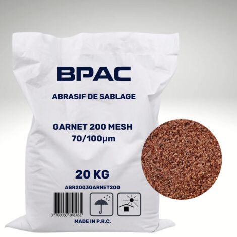 Abrasif pour sableuse - Garnet 200 MESH - 20 KG - sablage et aérogommage - BPAC