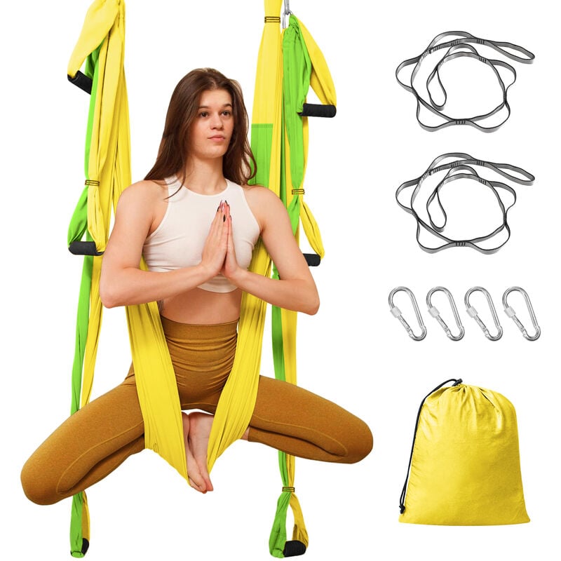 Sotech Columpio De yoga juego hamaca para ejercicios antigravedad colgarse aliviar el dolor espalda gimnasio hogar tamaño 250 x 150