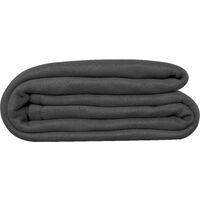 Couverture polaire grise 340g/m² - 180 x 220 - Chaude pour l'hiver