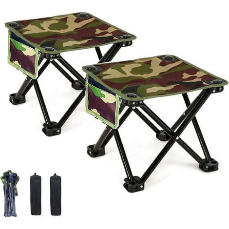 Camping Stool 1 Pack ,Folding Chairs Outdoor,Fold Up Chairs, Portable Collapsible Chair for Outdoor Walking Hiking Fishing 330 LBS Capacity with Carry Bag (1pack/Army Green)