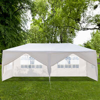 Party tent 3x6m - White Freestanding Garden Gazebo - to be used as a pavilion, pergola, marquee or gazebo