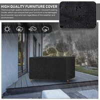 Protective Cover Furniture Cover, Garden Furniture Cover, Outdoor Table Cover Waterproof Tarpaulin Waterproof Oxford Fabric, Wind Resistance, Anti-UV, 180 * 150 * 80cm