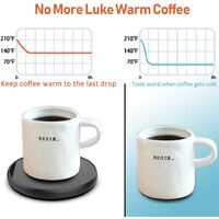 Coffee Mug Warmer with Auto Shut Off for Home Office, Smart Temperature Control, Electric Milk Warmer for Beverages, Tea, for All Cups and Mugs, Hot Plate Candle Wax Warmer