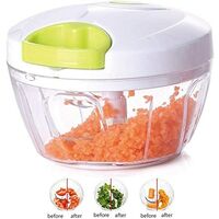 Manual Food Chopper for Vegetable Fruits Nuts Onions Chopper Hand Pull Mincer Blender Mixer Food Processor,White,1pack