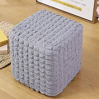 Elastic Rectangle Round Cover Removable Stretch Storage Ottoman Slipcover Footstool Protector Sofa Foot Rest Stool Cover (Color : Gray)