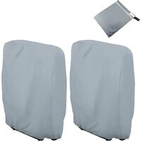 Outdoor Folding Seat Cover 2 Piece, Gravity Seat Cover Waterproof, Durable Folding Patio Cover With Storage Bag, Outdoor Seat Cover All Weather, 28"W x 13"D x 43"H, Grey