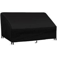 Outdoor Sofa Cover Waterproof Patio Furniture, Patio 3 Seat Cover, Durable Patio Sofa Cover, Large Patio Chair Cover, 600D Oxford Cover with Vents (79"W x 37"D x 35"H, Black)