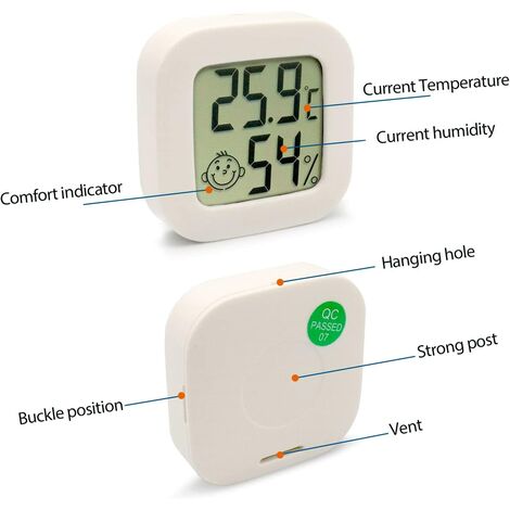 1 PZ portatile accurate durevole Igrometro analogico misuratore di umidità interni esterni 