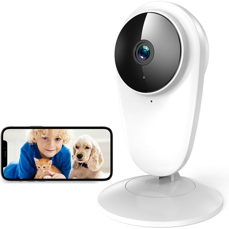 Cámara de seguridad WiFi, 1080P utilizada para monitorear bebés/mascotas/ancianos, monitores de video 1080P para bebés con detección de movimiento y sonido, audio bidireccional