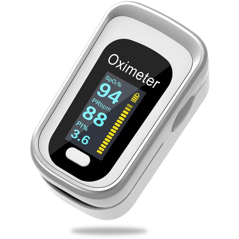 Oxímetro de pulso para medidor de oxígeno en la yema del dedo, Oxímetro Medidor de oxímetro de pulso Mide la frecuencia de pulso de saturación de oxígeno, Oxímetro con pantalla OLED