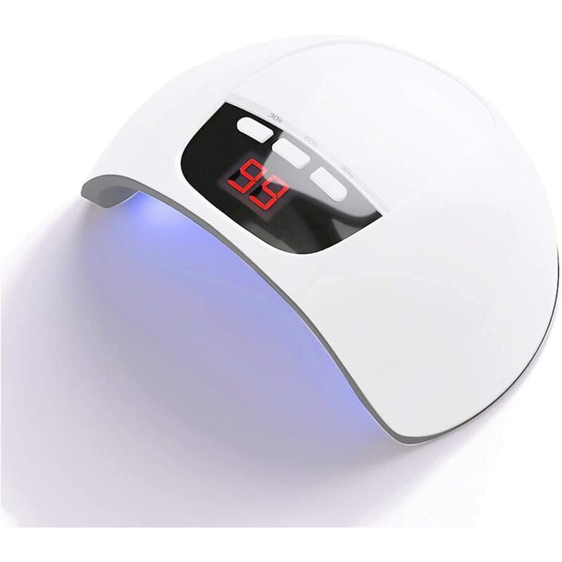 Lámpara Secador de Uñas 54 W, Profesional USB Lámpara LED UV Uñas para Esmalte de Uñas de Gel, con Temporizador de 30s 60s 99s y Sensor de Infrarrojos y Pantalla LED, para Manicura/Pedicure Nail Art