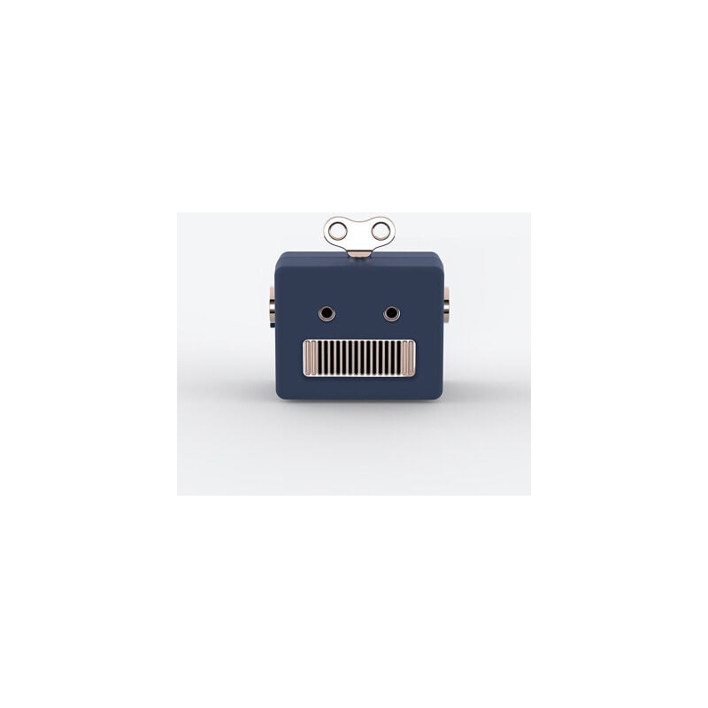 Altavoz Bluetooth, Altavoz inalámbrico clásico, Altavoz portátil pequeño, Altavoz potente, Bluetooth Distancia: 8mt, Modelo Robot, Color Azul