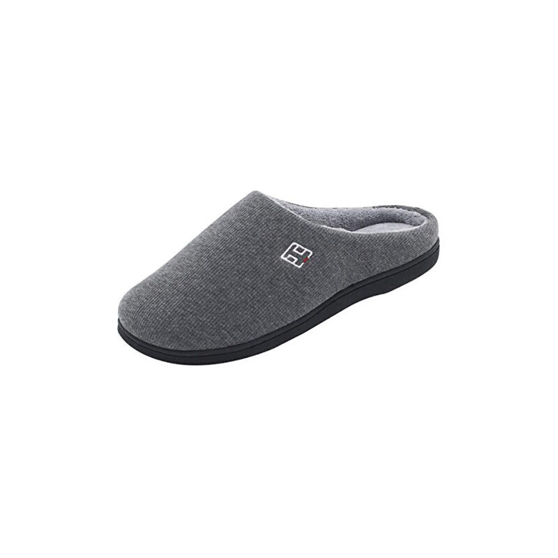 Zapatillas Casa Hombre Mujer Invierno Calido Zapatillas Memory Foam Slipper Ultraligero cómodo y Antideslizante Zapatilla de Estar por casa para Mujer Zapatillas de Interior,Gris, Yardas 9-10 (42-43), 1 Par