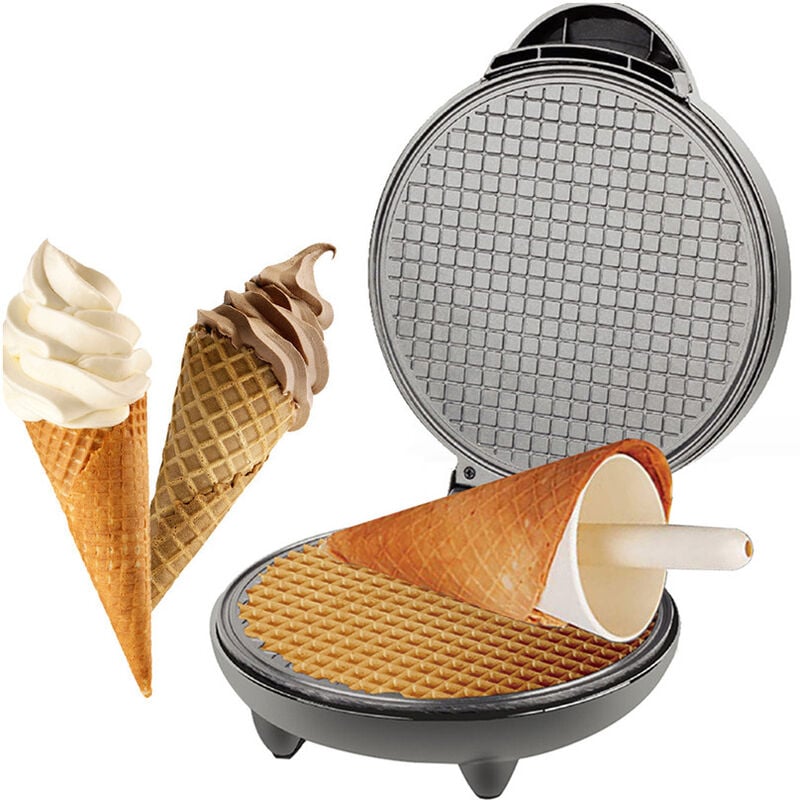 Maquina de hacer conos de helado, Máquina para Hacer Gofres, Barquillos y Cucuruchos de helados,negro, 1 pieza