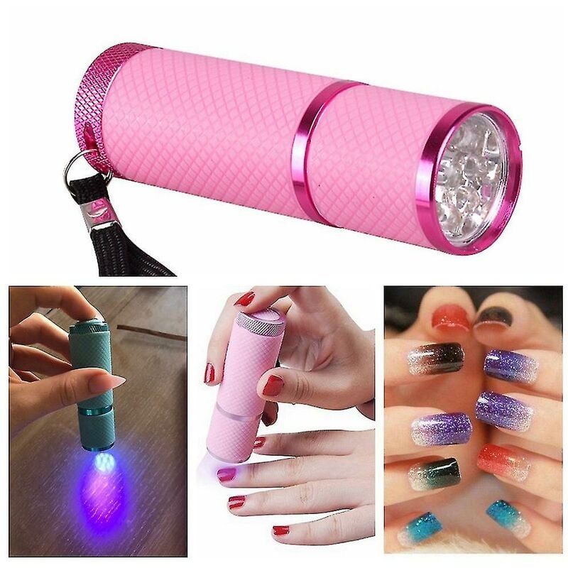 Mini lámpara Led Uv lámpara Led Uv secador de uñas para uñas de Gel 9 linterna Led secador de uñas portátil con herramientas de uñas lámpara Uv