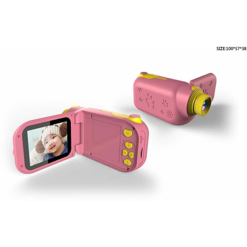 Cámara de juguete para niños para niños, regalo para niños, grabadora de video, juguete de pantalla HD de 2,2 pulgadas para niños de 3 a 12 años (rosa)