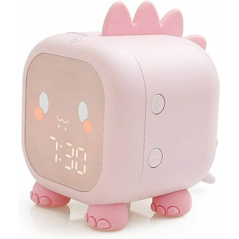 Reloj despertador con luz para niños y niñas, reloj despertador digital para niñas y niños con simulador de amanecer, función de repetición, sin tictac, reloj despertador silencioso para niños y niñas