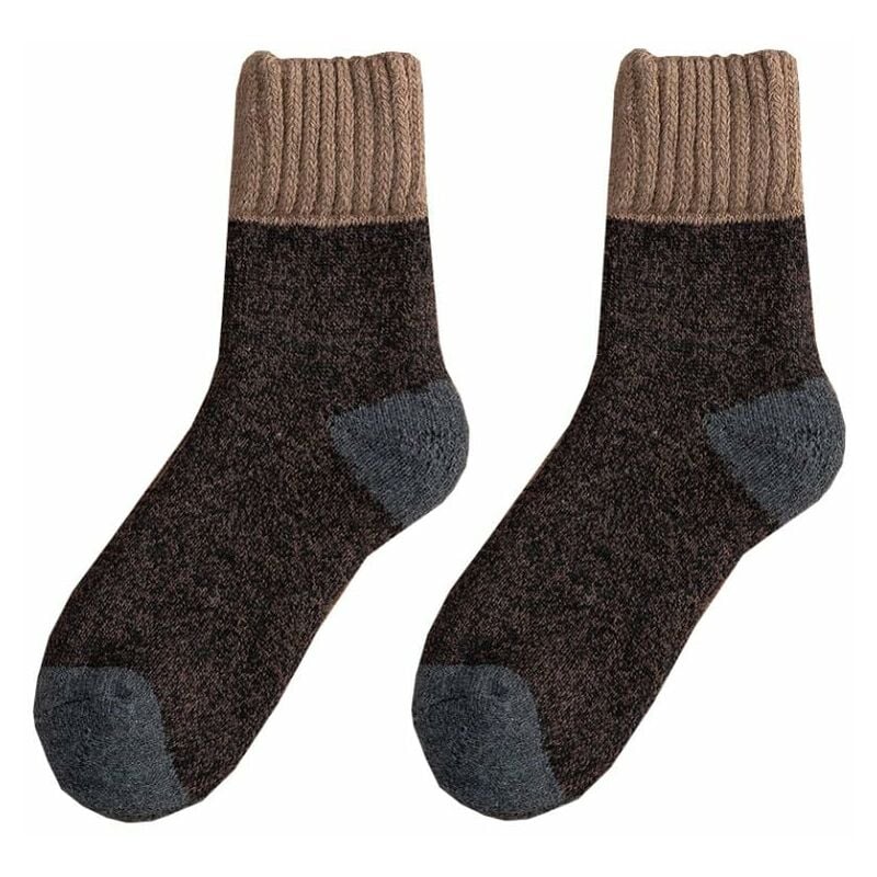 5 colores y 5 pares de calcetines cálidos de rizo grueso de invierno para hombre 39-45 calcetines súper gruesos de tubo medio calcetines de lana de nieve extra gruesos