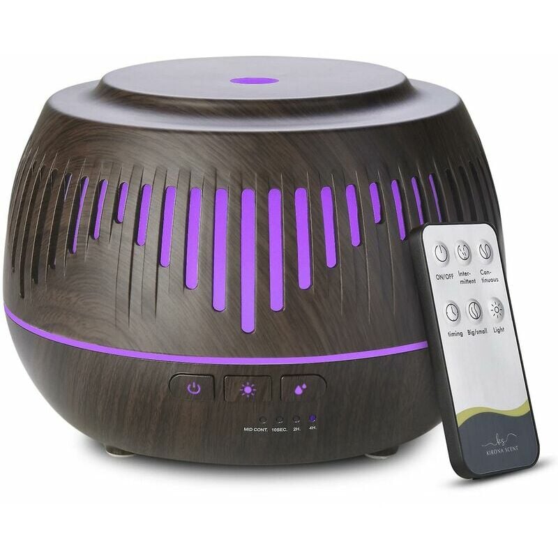 Home Mini 500ml Bluetooth Aroma Difusor Humidificador de madera Aroma Difusor con luz LED de noche