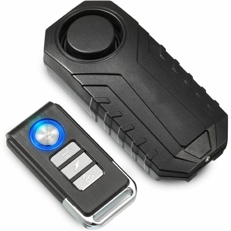 Alarma Antirrobo para Bicicleta, Alarma para Moto Scooter - Alarma Inalámbrica de Vibración para Scooter - para Bicicleta, Quad, Motocicleta, Scooter, Bolsa, Equipaje - Con Control Remoto y Sensor de