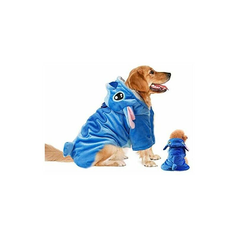 Traje de mascota, sudadera con capucha para perro, traje de pijama de Navidad para mascotas, abrigo para mascotas para perros y gatos X grandes, dibujos animados de punto de Disney para mascotas, Hall