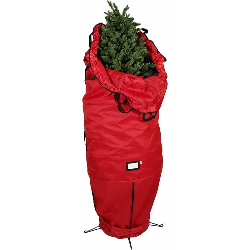 [Bolsa de almacenamiento de árbol vertical rojo] - Bolsa de almacenamiento de árbol de Navidad de 9 pies Almacene sus árboles artificiales de hasta 9 pies de altura: mantenga su árbol falso ensamblad