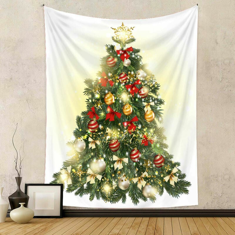 Tapiz de árbol de Navidad, árbol verde, colgante de pared decorativo, decoración del hogar, 3728,7 pulgadas