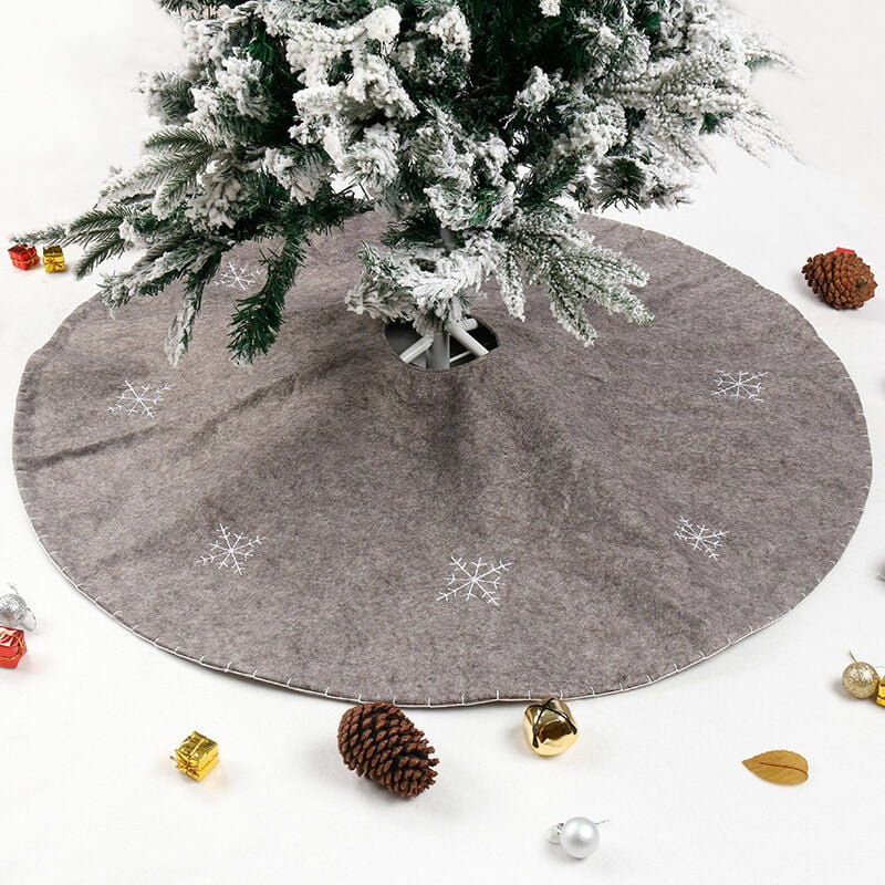 Falda de árbol de Navidad de 90 cm, cubierta de soporte de árbol de Navidad, decoración de árbol de Navidad, falda de árbol de Navidad feliz estera de árbol de Navidad, regalos de decoración de árbol