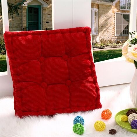 Ánimo pintor Menagerry Cojín para silla, asiento, banco de jardín, sofá - cojines 45x45 cm -  tumbona - interior / exterior - rojo grande,