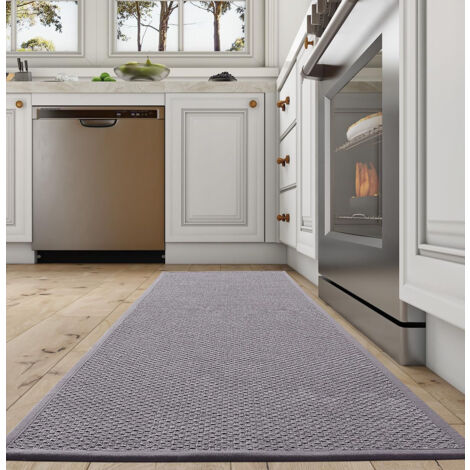 COSY HOMEER Küchenteppich 2 Stück, Teppich Küche Waschbar Rutschfest, Küchenläufer, Teppichläufer Flur, Teppich Läufer Für Küche, Flur, Wohnraum (50 X 75 Cm + 50 X 120 Cm, Rot