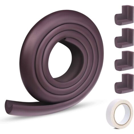 Gummi-Winkel-Eckenschutz L-Form – 12 X 15 Mm, Selbstklebend, Schwarz/grau/weiß, 1 Meter