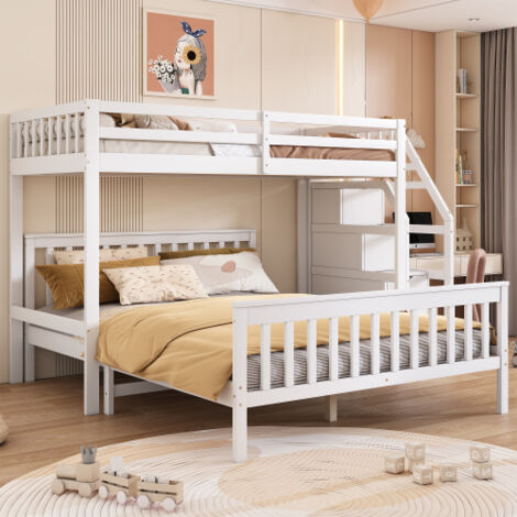 NovaFurnish Etagenbett Mit EN747 Zertifizierung - 90x200cm + 140x200cm Metall