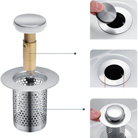 Parallelower 2 Stück Abflusssieb Edelstahl - Rostfreies Sieb Für Waschbecken & Dusche