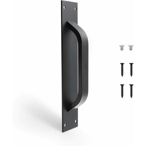 2x Schiebetür Griff Schwarz - Alu Scheunentor Griff 24cm