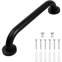 Haltegriff Dusche Haltegriffe für Senioren 30 CM, Edelstahl Rutschfest für Bad Badewanne Dusche Sicherheitsgriffe für Behinderte, Kinder, Schwangere - Schwarz