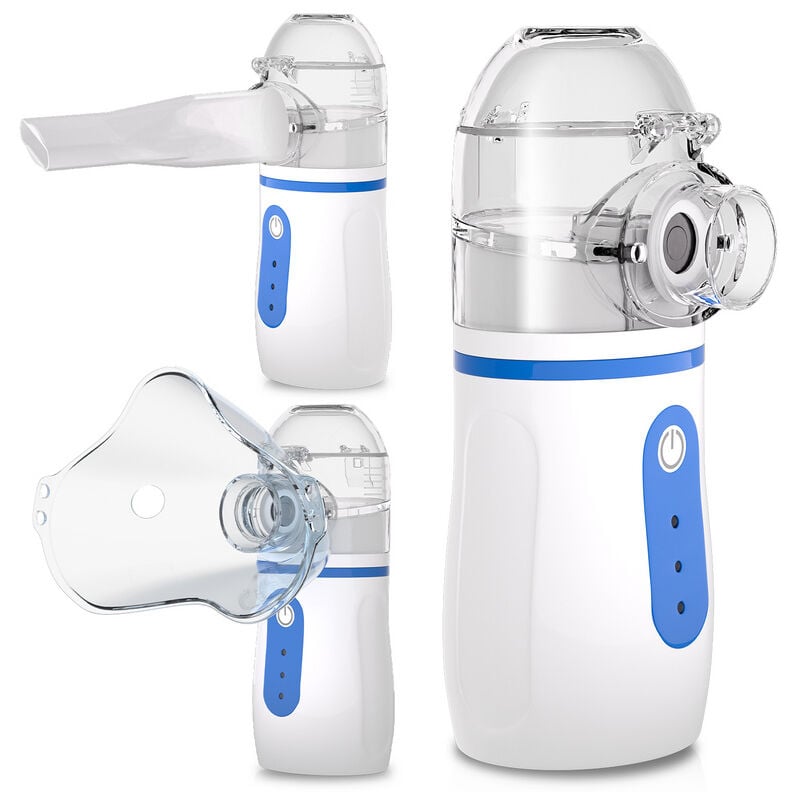 Hengda Inhalateur,Inhalateur nébuliseur avec embout buccal et masque pour  enfants et adultes, Portable et silencieux