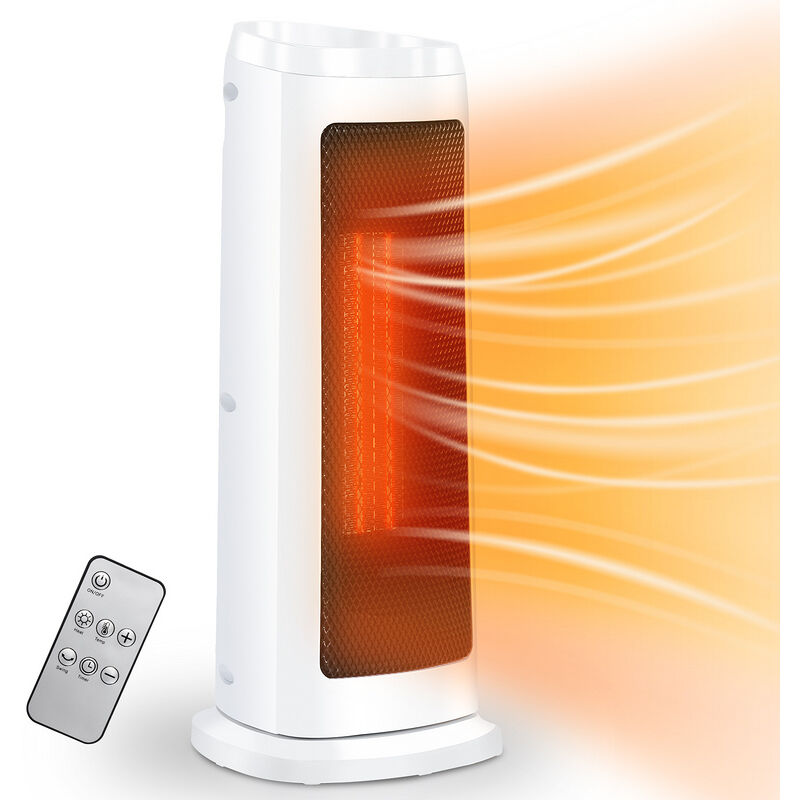 Pro Breeze Radiateur soufflant Céramique 2000 W - Chauffage d'appoint  mobile - Oscillation Automatique - 2 Réglages de Température - Blanc :  : Cuisine et Maison