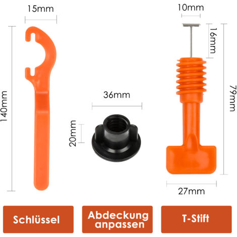 TolleTour Kit de Nivellement pour Carrelage 110x niveleur de carrelage avec clé spéciale. kit de nivellement de carrelage réutilisable