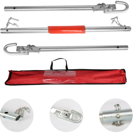 Barre De Remorquage Voiture 5 Tonnes - Acier, Amortisseur, Sécurité Renforcée, Longueur Réglable - 2